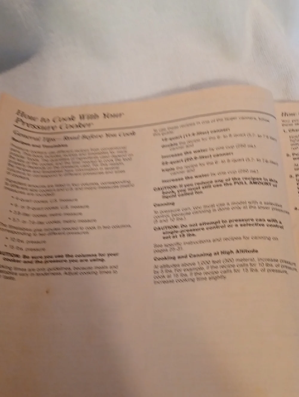 Mirro Blue & White Speed Cookers & Canners Recipe Book